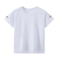 thumbnail image 1 of T-Shirt de Sport pour Garçons, Manches Courtes à Séchage Rapide à Col Rond pour la Course, Couleur Unie, 1 of 9