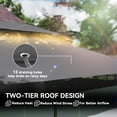 thumbnail image 4 of Outsunny Pavillon de Terrasse à Double Toit 10 Pieds x 13 Pieds avec Rideaux, Gris, 4 of 9