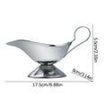 thumbnail image 2 of Gravy Boat with Classic Base, Stainless Steel Sauce Boat, Sauce Bowl with Handle, Suitable for Turkey, Grilled Meat, Steak, BBQ, 2 of 5