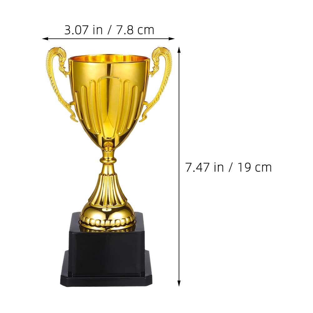 YOSADIER 2Set Elegant Gold Design Trophy Cup in Plastic for Teams and Celebrations during Sports Events for Fan Gear