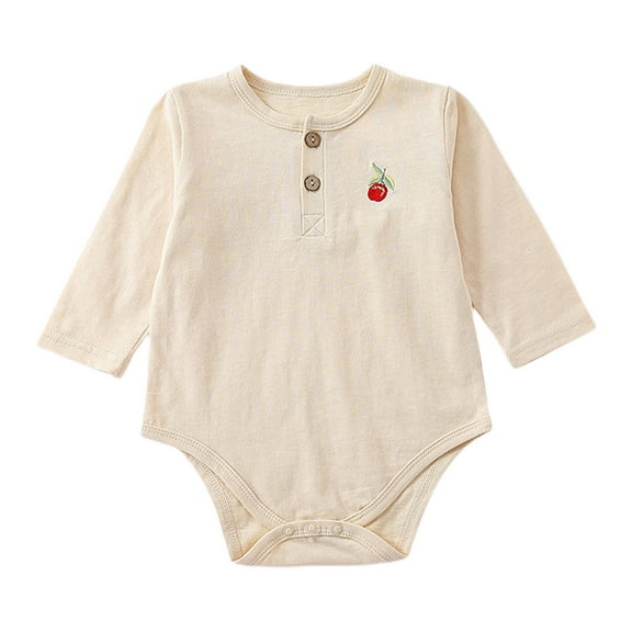 MHZLDYZ Baby Clothes Baby Boys And Girls Long Sleeve Fruit Pattern Crawling Suit for 0 To 24 Years Baby Boy Clothes Baby Boy Onesies 0-3 Months Baby Boy Onesies 0-3 Months(Beige,80)