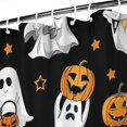 thumbnail image 3 of Black Halloween Ghosts and Pumpkins Shower Curtain 84"x72" ,Bathroom Decorative Shower Curtains Set with 12 Hooks,Modern Waterproof Washable Shower Curtain, 3 of 6