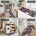 thumbnail image 5 of Pink Leopard Pattern Kitchen Rugs Sets Of 3,Kitchen Runner Rugs Non Skid Washable,Decorative Kitchen Floor Mats for Kitchen,Sink,Laundry,17"x30"+ 17"x47" + 17"x59", 5 of 6