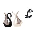 thumbnail image 1 of Elegante figura de cerámica abstracta de cisne pensador, colección de figuras, adorno moderno de mesa para estantería, escritorio, regalo de aniversar, 1 of 8