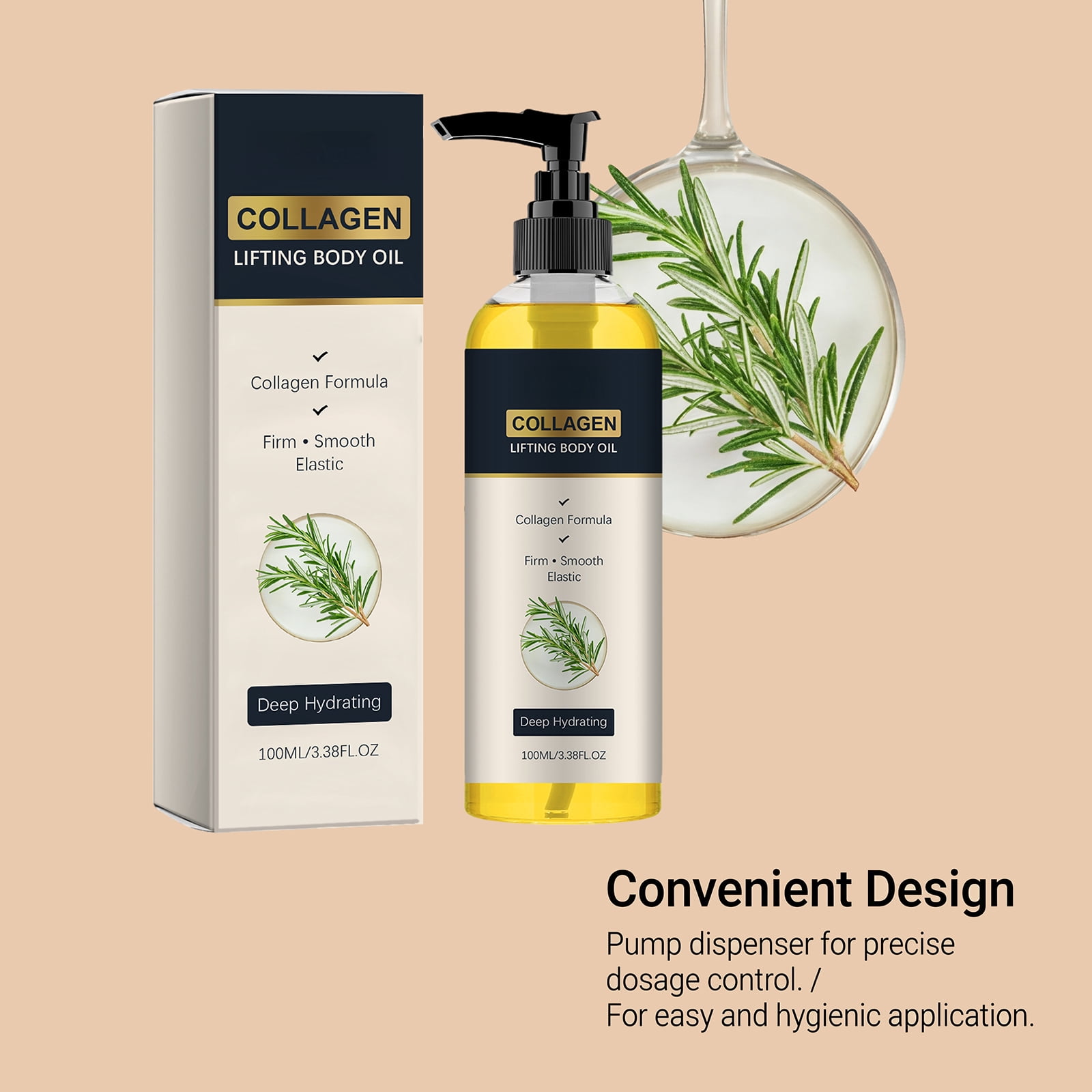 Alvantor Collagen Body Oil for Women, 3.38 fl. oz., Firming Moisturizer for Hydrated Skin