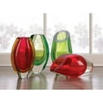 thumbnail image 3 of Home Decorative Indoor Red And Gold Sunfire Glass Vase, 3 of 4