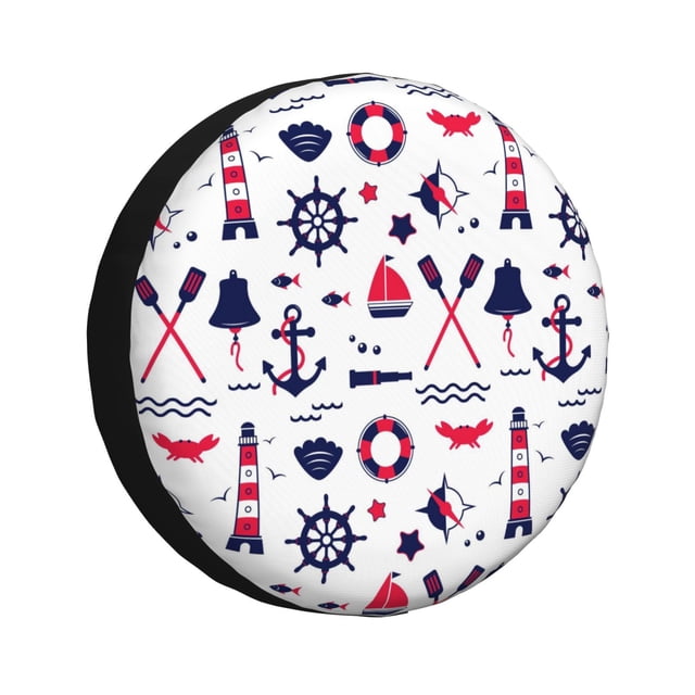 Balery Sailing Marine Travel Cubiertas para Neumáticos - Protector Resistente para Neumáticos de Camioneta, SUV, Remolque, Camper y RV-16 inch