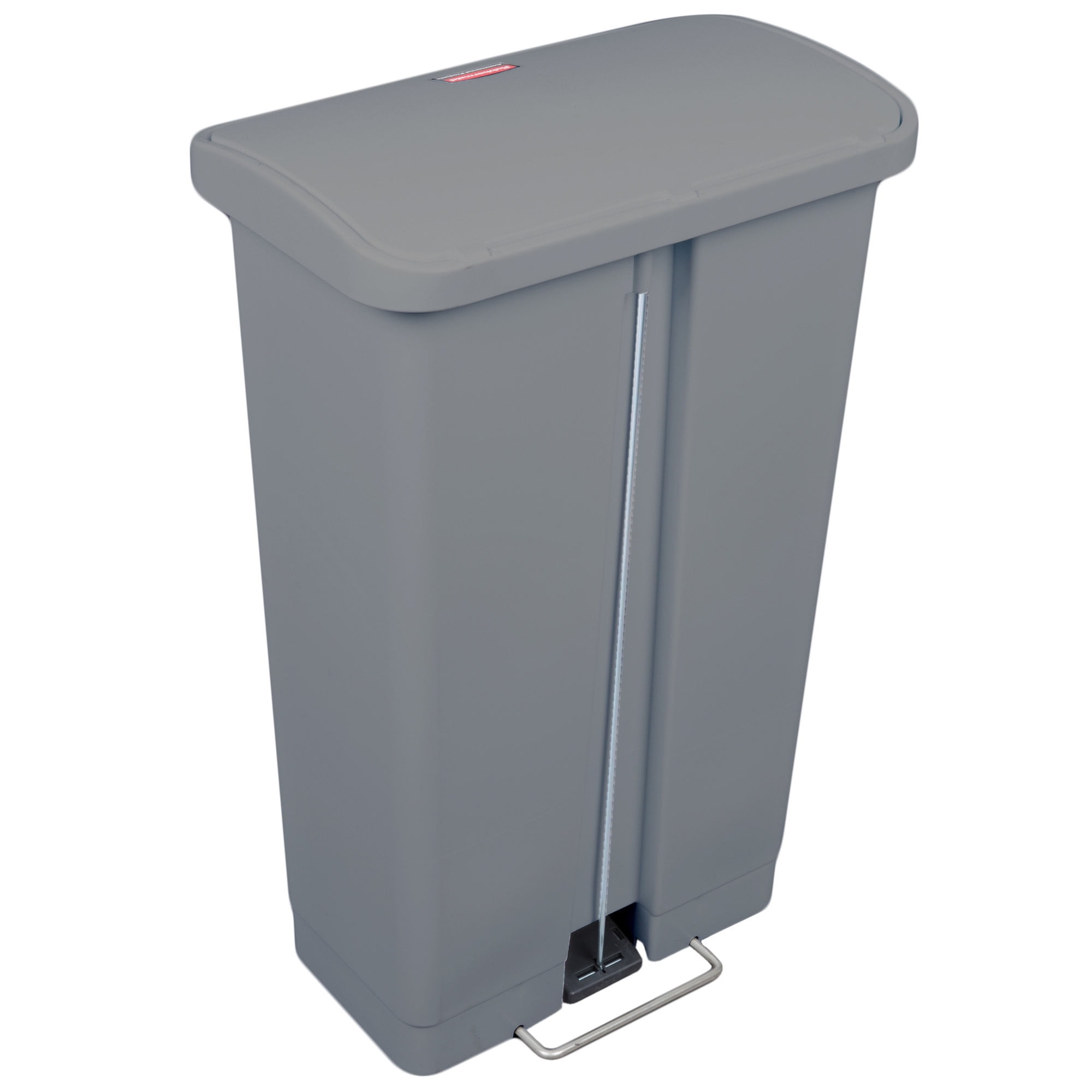 Rubbermaid 1883566 Slim Jim Resin Red Front Step-On Rectangular Trash Can -  52 Qt. / 13 Gallon