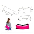 thumbnail image 3 of Inflatable LayAbout Lounger - Convenient and Portable Compression Nylon Outdoor Sleeping Air Bean Bag - Perfect Sofa Chair Couch for Hangouts, Beach, and Camping (Pink), 3 of 5
