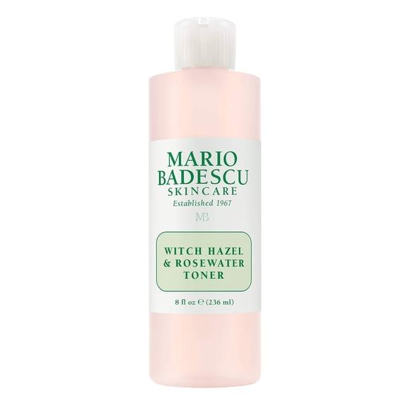 Mario Badescu Witch Hazel & Rosewater Toner for All Skin Types |Alcohol Free Facial Toner that Clarifies and Rejuvenates |Formulated with Witch Hazel & Rose Extract| 8 FL OZ