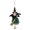 Green, variant on QLUEWX Halloween Broom Bell Witch Pendant, 9.7" Green Witch Broomstick Bell with Bat Wing Hanging Decor, Spooky Prop Halloween Party Decoration, Halloween Decor for Home Indoor Porch