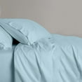 thumbnail image 2 of 4 Piece Twin-XL Size Sheet Set - 100% Cotton 400 Thread Count Sheet Set - Light Blue Solid - Luxurious Bedding, 2 of 5