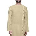thumbnail image 4 of Atasi Kurta-Chemise pour Homme en Coton Flex, Uni, Col Rond, Tenue Festive de Designer, 4 of 7