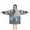 Dark Blue Christmas, variant on Dark Blue Christmas Santa Pattern Blanket Hoodies for Kids 6-13YR Oversize Wearable Blanket Hoodies for Boys Girls Teens