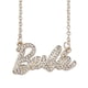 thumbnail image 5 of Collar con el logotipo de Barbie Crystal Script (dorado), cadena de 40 cm, 5 of 5