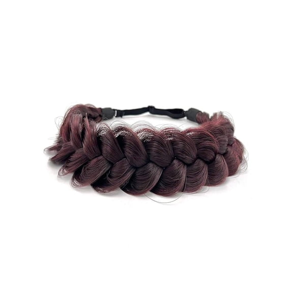 Synthetic Hair Braided Headband Classic Wide Strands Wedding Disorderly Fluffy Braids Wig Band Women Beauty Accessory GYU A34