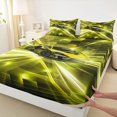 thumbnail image 5 of Erosebridal Race Car King Sheets, Speed Light Bedding, Yellow Gold 4-Piece (1 Flat Sheet, 1 Fitted Sheet and 2 Pillowcases), 5 of 6