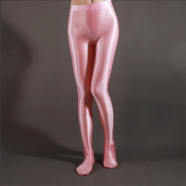 New Glossy Opaque Leggings Shiny High Waist Tights Stockings Pants Training  Women Sports Leggings Fitness N
