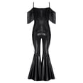 thumbnail image 4 of iiniim Girls Metallic Flared Pants Jumpsuit Spaghetti Straps Hippie Dance Full Body Unitard Performance Black 8, 4 of 7