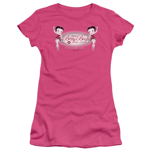 Betty Boop - Classic Boop - Juniors Teen Girls Cap Sleeve Shirt - Large