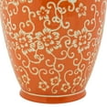 thumbnail image 6 of 14" White Flowers on Orange Tung Chi Vase, 6 of 7