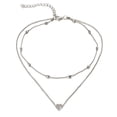 thumbnail image 2 of SmartBy 2Pcs/Set Necklace Exquisite Double Layers Alloy Heart Love Ball Chain for Dating, 2 of 8