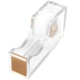 thumbnail image 1 of Dispensador de cinta dorada acrílica, Kit dispensador de escritorio de acrílico transparente, dispensador de cinta de escritorio de oficina de diseño moderno, 1 of 1