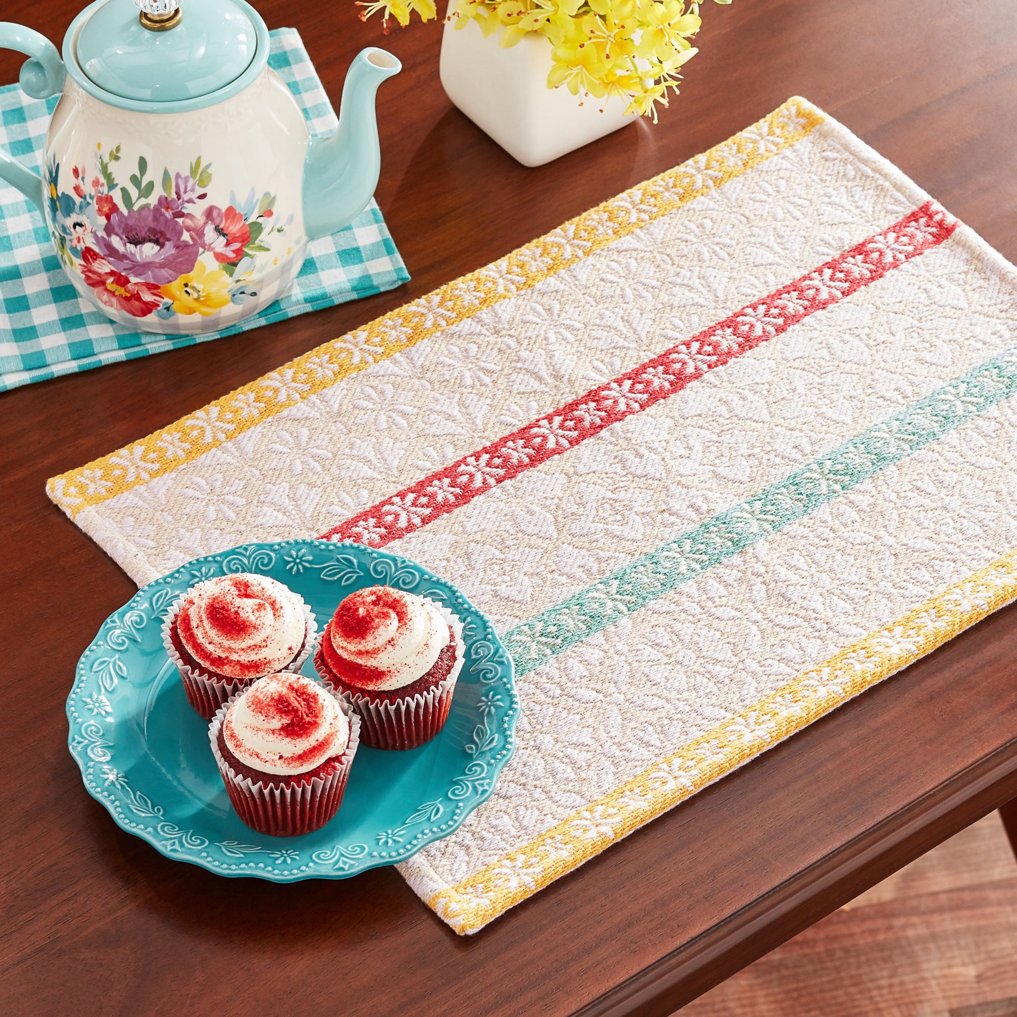 The Pioneer Woman Multi Stripe Placemat, Multi-color, 14" x 20"
