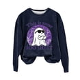 thumbnail image 4 of NMMUED Chandail en Molleton d'Halloween pour Femmes, T-Shirts Graphiques pour Femmes, Chandail en Molleton Col Rond d'Halloween, T-Shirts à Manches Longues pour Femmes, Mignons T-Shirts d'Halloween pour Femmes, Marine m, 4 of 4