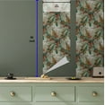 thumbnail image 5 of Ambesonne Nature Peel & Stick Wallpaper for Home, Leaves Flowers Watercolor, 13"x36", Pale Orange and Army Green, 5 of 5