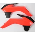 thumbnail image 2 of Acerbis Fluorescent Orange/Black Plastic Radiator Shrouds/Scoops (2314254617), 2 of 2