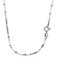 thumbnail image 2 of Pink Murano-style Glass Heart Pendant Sterling Silver Box Beads Station Chain Necklace 16", 2 of 4