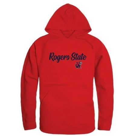 W Republic Rogers State University Hillcats Script Hoodie  Red - 2XL