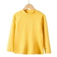 thumbnail image 4 of BLVB Girls Long Sleeve Mock Neck Pullover Tops Unisex Kids Fall Basic Tops Active Layer Shirts 2-12 Years, 4 of 4