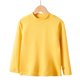 thumbnail image 4 of Blusas y camisas de manga larga con cuello redondo para niños, camisetas deportivas informales de manga larga con cuello alto de color liso para niños, top de poliéster para niños, 4 of 4