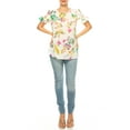 thumbnail image 3 of Women's Chic Ruffle Sleeve Blouse – Round Neck, Solid and Print Styles, 3 of 7