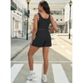 thumbnail image 4 of DARING DIVA Women's 2 Pcs Casual Outfit Set with Tank and Shorts XL Black, 4 of 7