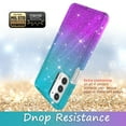 thumbnail image 4 of Moto G Stylus 2022 5G Case, Rosebono Hybrid Glitter Sparkle Transparent Colorful Gradient Skin Cover Case For Moto G Stylus 2022 5G (Teal/Purple), 4 of 4