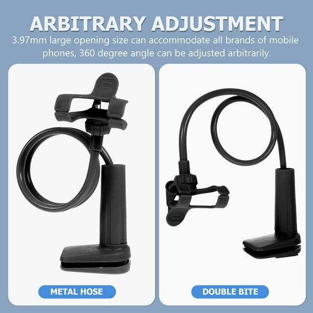 unbranded 1Ud Soporte Para Teléfono Y Tablet Con Base En Espiral Ajustable De Aluminio Y ABS Color Negro
