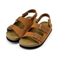 thumbnail image 2 of Toddler Sandals Girls Boys Cork Footbed Sandals Kids Adjustable Buckle Slippers Slip-On Open Toe Indoor Casual Flat Shoes Outdoor, 2 of 6