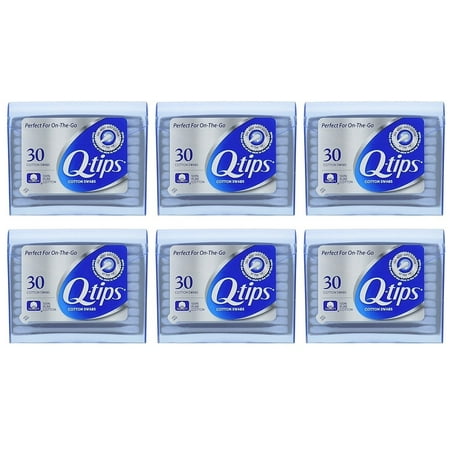 Q-tips Cotton Swabs For Beauty And First Aid Travel Pack 30 Each Pack Of 6