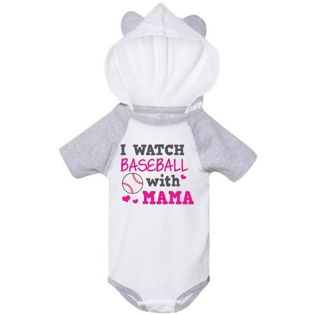 

Inktastic I Watch Baseball with My Mama Gift Baby Boy or Baby Girl Bodysuit
