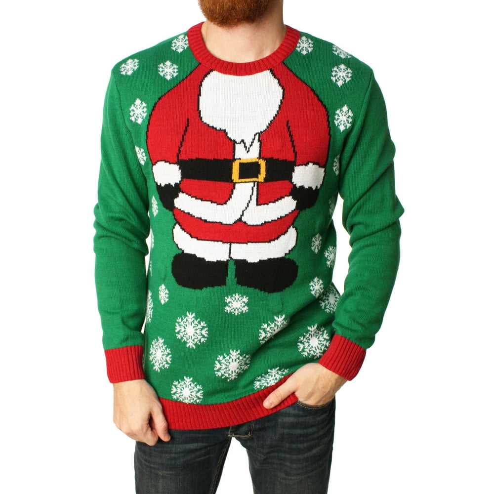 Ugly Christmas Sweater - Ugly Christmas Sweater Men's Santa Body Light ...