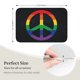 thumbnail image 3 of Alfombra de baño antideslizante súper suave con el logotipo de Rainbow Peace para baño, cocina, dormitorio, hogar, alfombra de piso de 15,75 x 23,62 pulgadas, 3 of 6