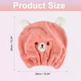 thumbnail image 2 of Unique Bargains Hair Drying Towel Hair Towel Wrap for Women Absorbent Hair Turban Towel for Dry Curly Short Hair Pink, 2 of 7