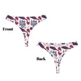 thumbnail image 3 of Wukai Culottes String Imprimé Verre de Vin Rouge pour Femmes Tangas Taille Basse Aguichant-Très Petit, 3 of 6