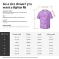thumbnail image 5 of Rateoe Lilac Glittering Pattern Men's Short Sleeve Classic Shirt, Casual Short-Sleeved Shirt, Lightweight Summer Shirt, Cuban Collar Shirt,Button-Front Shirt-XX-Large, 5 of 5
