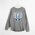 thumbnail image 3 of Women's Gameday Couture Gray BYU Cougars Oversized Pure Motion Corded Sweatshirt, 3 of 4