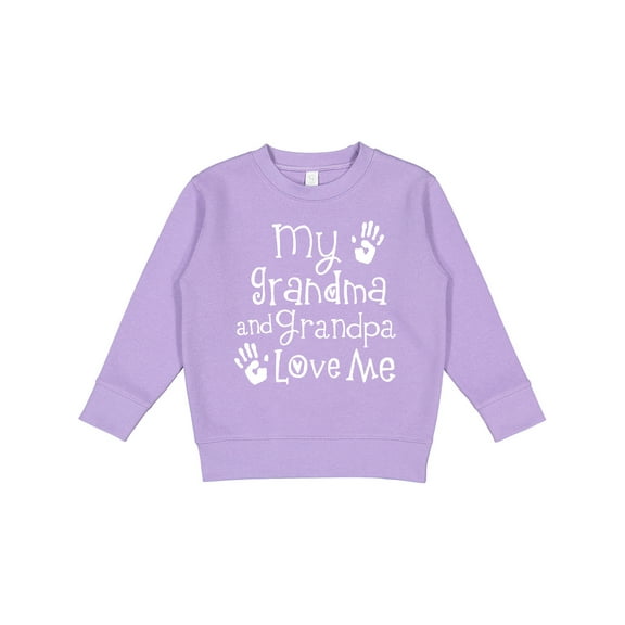 Inktastic Grandma Grandpa Love Me Girls Toddler Sweatshirt