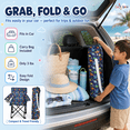 thumbnail image 5 of Emily Rose Kids Toddler Dinosaur Foldable Camping Chair with Carry Case, Blue Playful Dinosaurs, 5 of 9